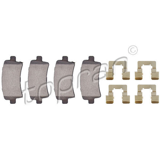 Topran Brake Pad Set, disc brake to suit Opel, Vauxhall