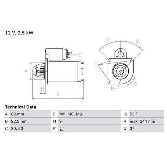 Valeo Starter to suit Peugeot, Citroën, Fiat