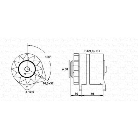 Magneti Marelli Alternator to suit Seat