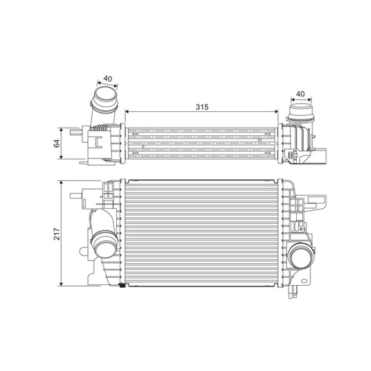 Valeo Intercooler, charger to suit Opel, Vauxhall