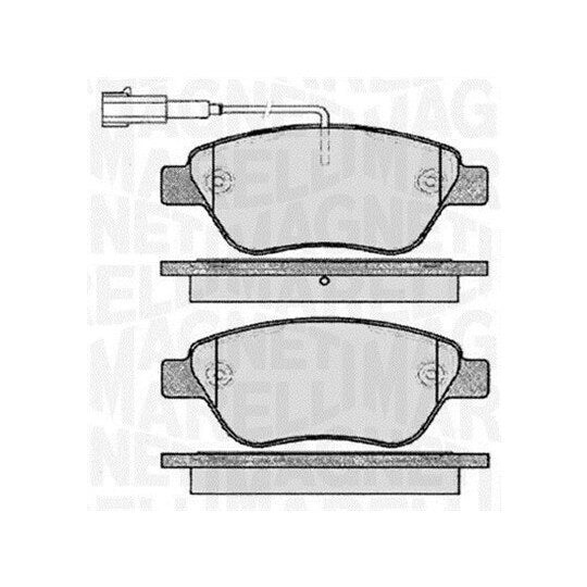 Magneti Marelli Brake Pad Set, disc brake to suit Peugeot, Fiat, Alfa Romeo