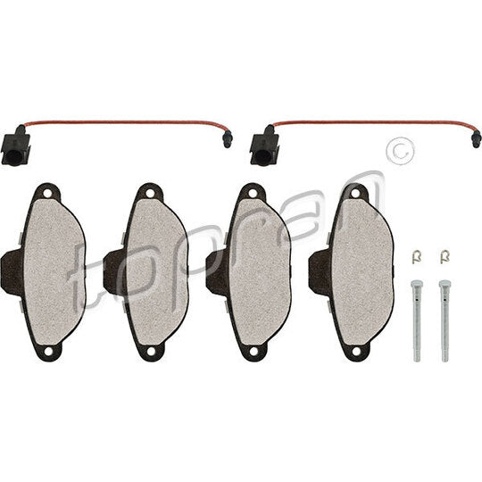 Topran Brake Pad Set, disc brake to suit Ford, Fiat, Alfa Romeo