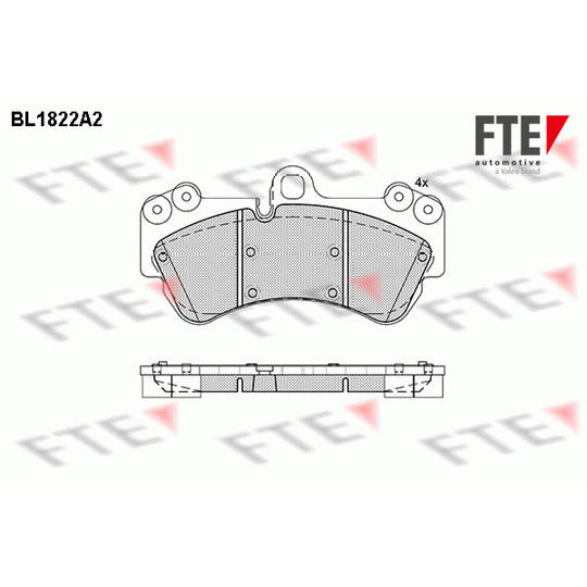 Fte Brake Pad Set, disc brake to suit VW, Porsche