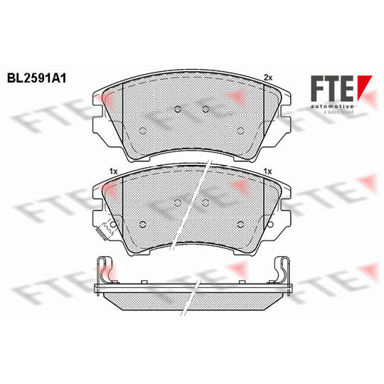 Fte Brake Pad Set, disc brake to suit Chevrolet, Mg, Opel