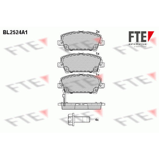 Fte Brake Pad Set, disc brake to suit Honda