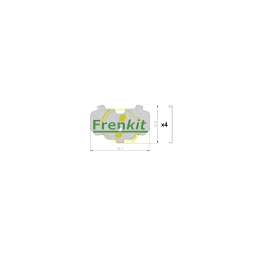 Frenkit Anti-Squeal Foil, brake pad (back plate) to suit Ford, Land Rover, Volvo