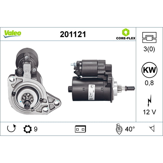 Valeo Starter to suit Audi, VW, Hitachi