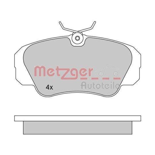 Metzger Brake Pad Set, disc brake to suit Opel