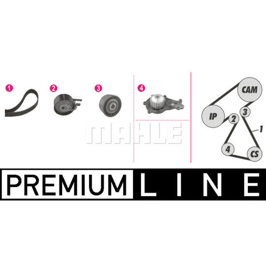 Mahle Water Pump & Timing Belt Set to suit Toyota, Ford, Mazda