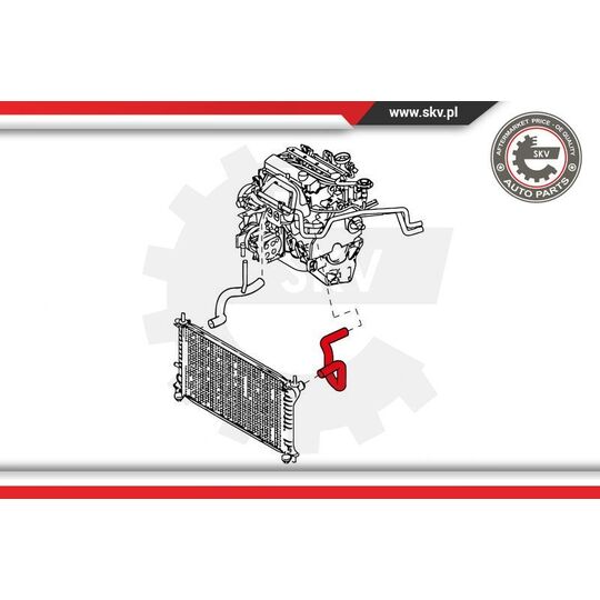 Esen Skv Radiator Hose to suit Ford