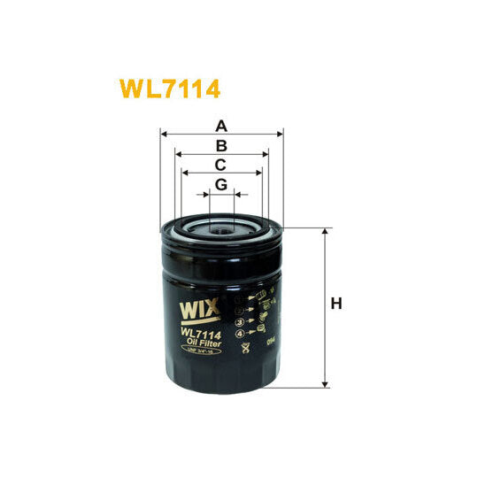 Wix Filters Oil filter to suit Ford, Mercedes-Benz, Nissan