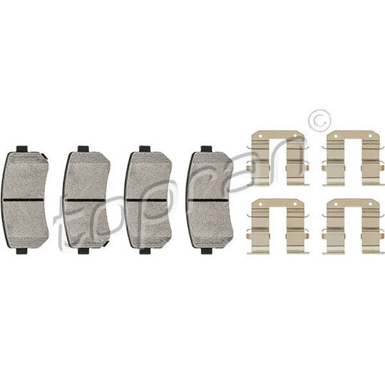 Topran Brake Pad Set, disc brake to suit Hyundai, Kia