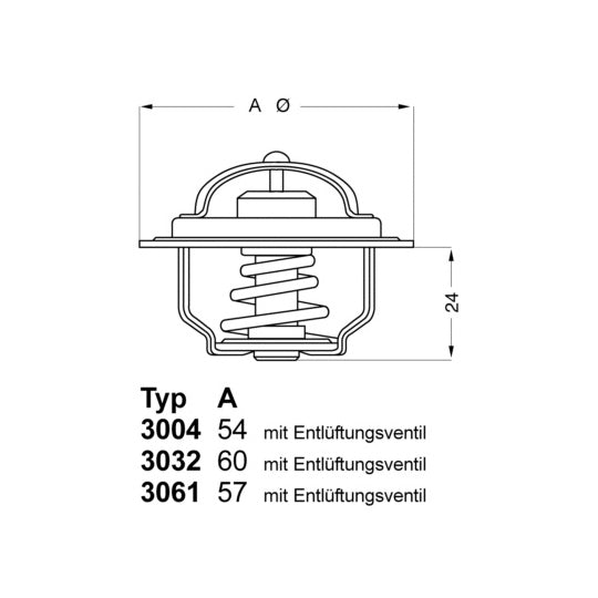 Borgwarner (Wahler) Thermostat, coolant to suit Ford, Mazda