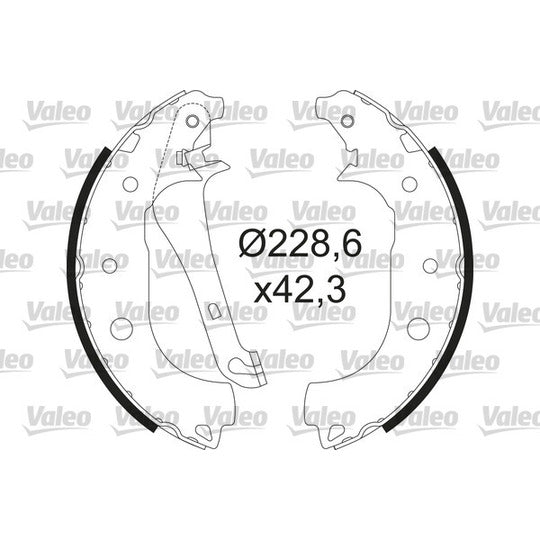 Valeo Brake Shoe Set to suit Ford