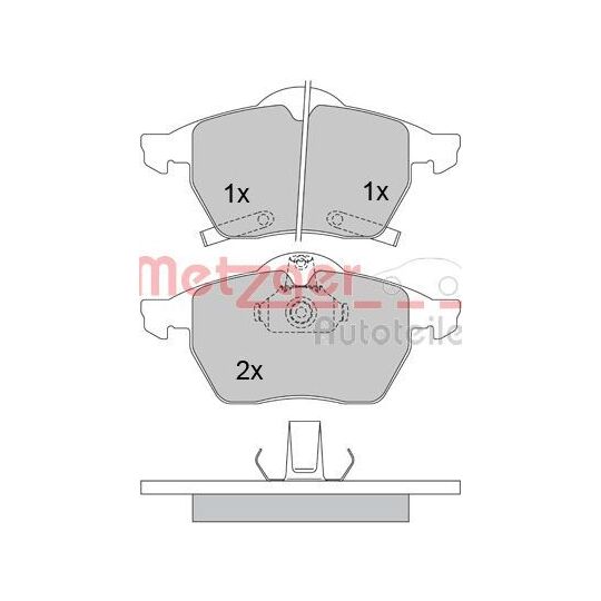 Metzger Brake Pad Set, disc brake to suit Opel, Saab