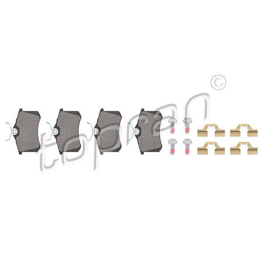 Topran Brake Pad Set, disc brake to suit Peugeot, Citroën, Opel