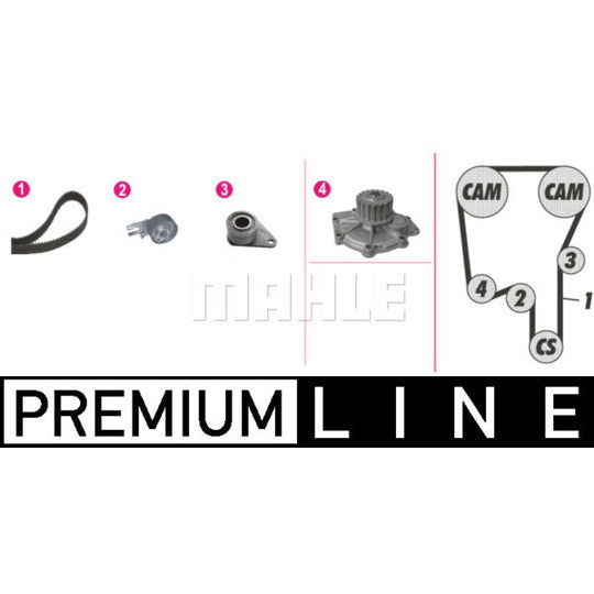 Mahle Water Pump & Timing Belt Set to suit Ford, Renault, Volvo