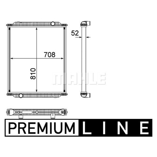 Mahle Radiator, engine cooling to suit Man