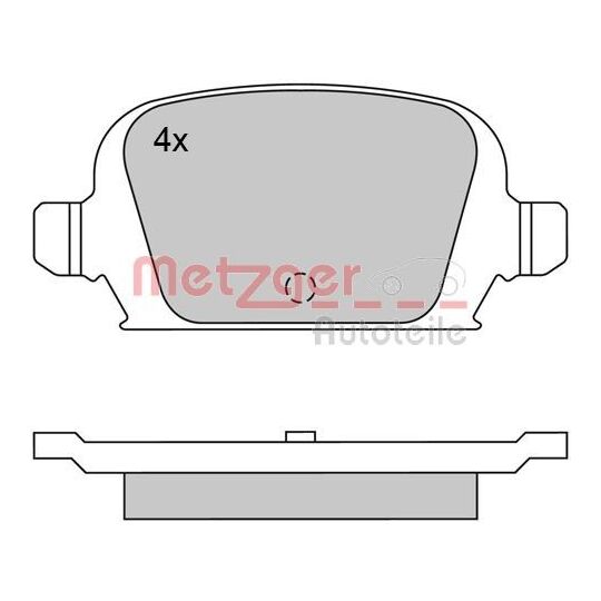Metzger Brake Pad Set, disc brake to suit Opel