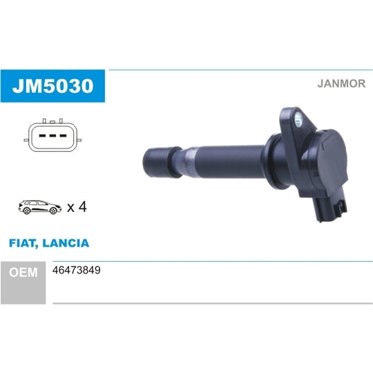 Janmor Ignition coil to suit Fiat, Lancia
