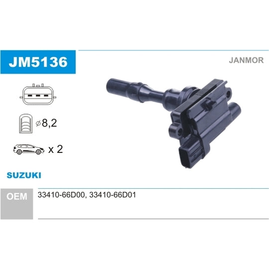 Janmor Ignition coil to suit Suzuki