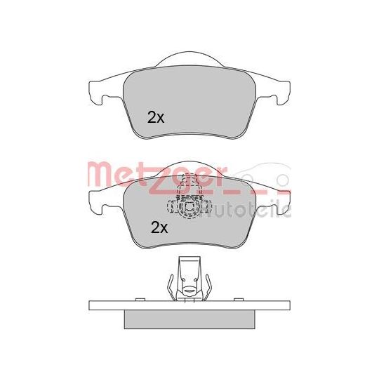 Metzger Brake Pad Set, disc brake to suit Volvo
