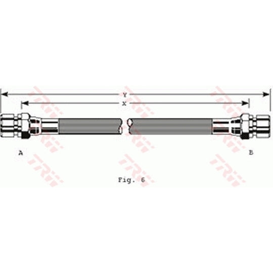 Trw Brake Hose to suit Ford, Rover