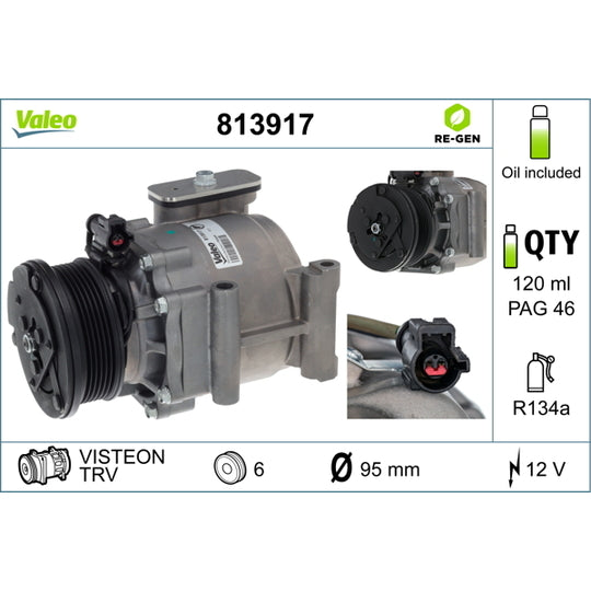 Valeo Compressor, air conditioning to suit Ford