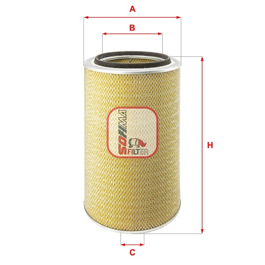 Sofima Air filter to suit Mercedes-Benz, New Holland, Renault
