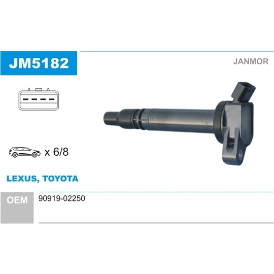 Janmor Ignition coil to suit Toyota, Lexus