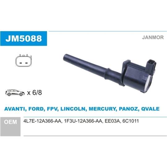 Janmor Ignition coil to suit Ford
