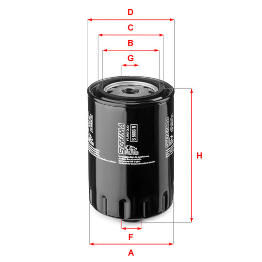 Sofima Oil filter to suit Ford, Volvo, VAG