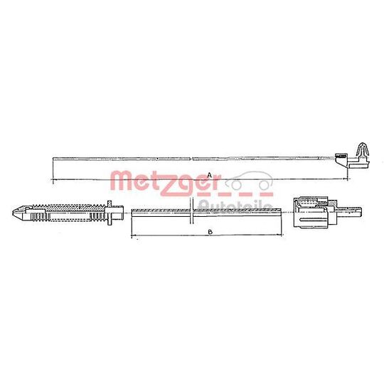 Metzger Accelerator Cable to suit Renault