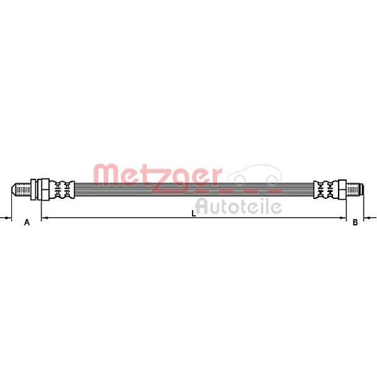 Metzger Brake Hose to suit Ford