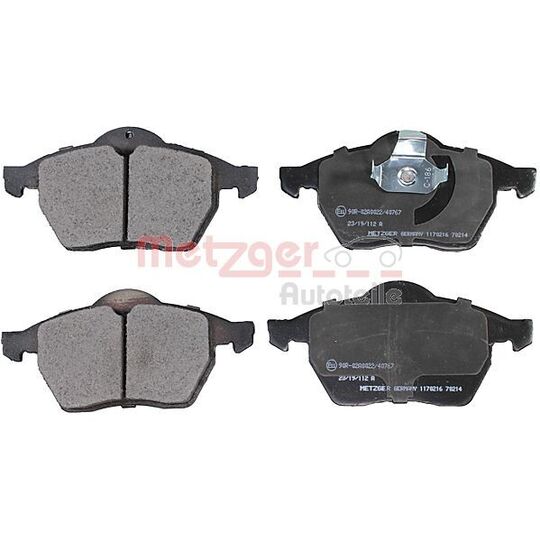 Metzger Brake Pad Set, disc brake to suit Opel, Saab
