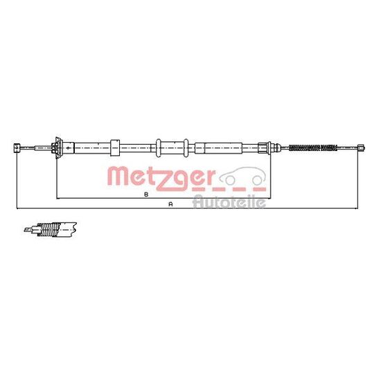 Metzger Cable, parking brake to suit Ford