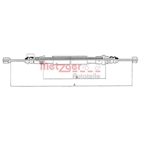 Metzger Cable, parking brake to suit Renault