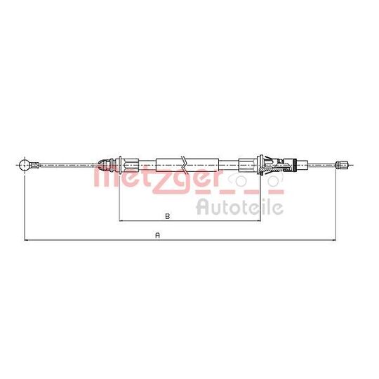 Metzger Cable, parking brake to suit Renault, Opel
