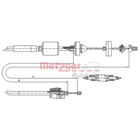 Metzger Clutch Cable to suit Nissan, Renault