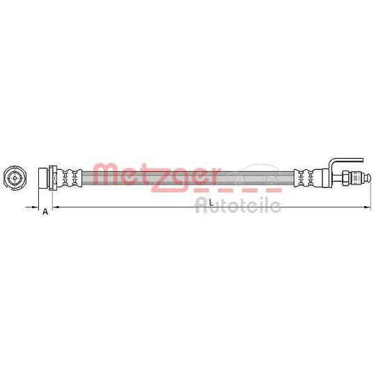 Metzger Brake Hose to suit Ford