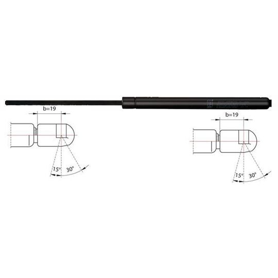 Metzger Gas Spring, boot-/cargo area to suit Ford