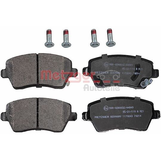 Metzger Brake Pad Set, disc brake to suit Nissan