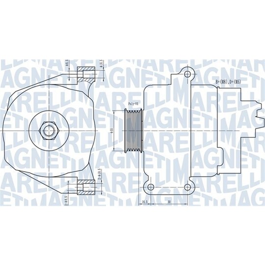 Magneti Marelli Alternator to suit Fiat, Alfa Romeo, Lancia