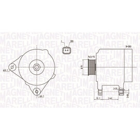 Magneti Marelli Alternator to suit Nissan, Renault, Opel