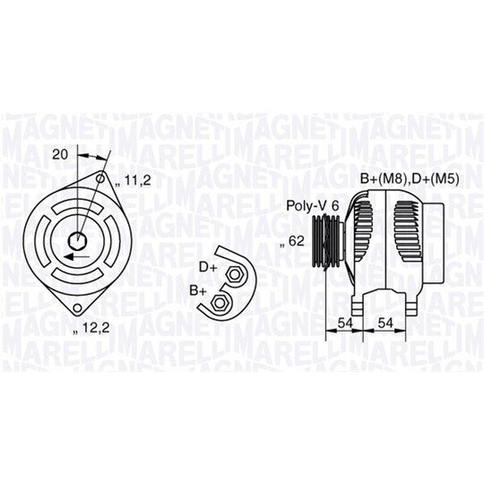 Magneti Marelli Alternator to suit Fiat