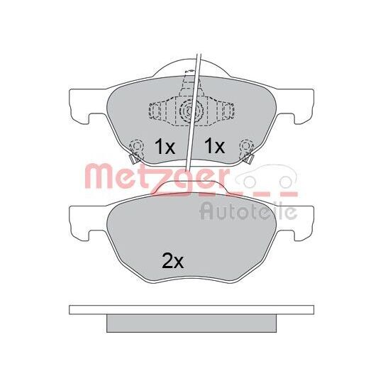 Metzger Brake Pad Set, disc brake to suit Honda