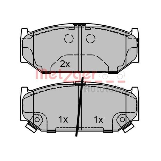 Metzger Brake Pad Set, disc brake to suit Suzuki