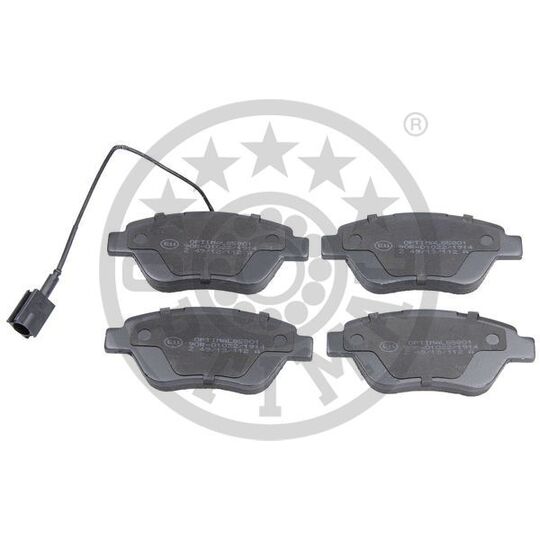 Optimal Brake Pad Set, disc brake to suit Peugeot, Citroën, Fiat