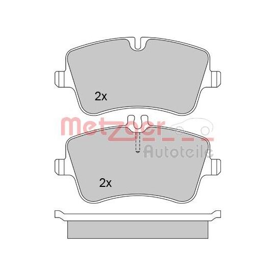 Metzger Brake Pad Set, disc brake to suit Mercedes-Benz