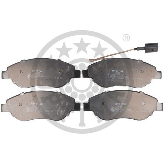 Optimal Brake Pad Set, disc brake to suit Fiat, Alfa Romeo, Lancia